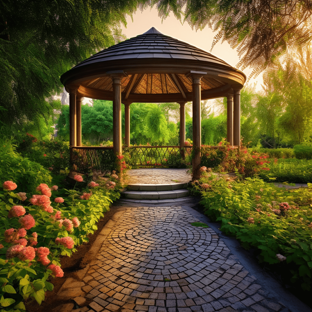 gazebo and pavers 