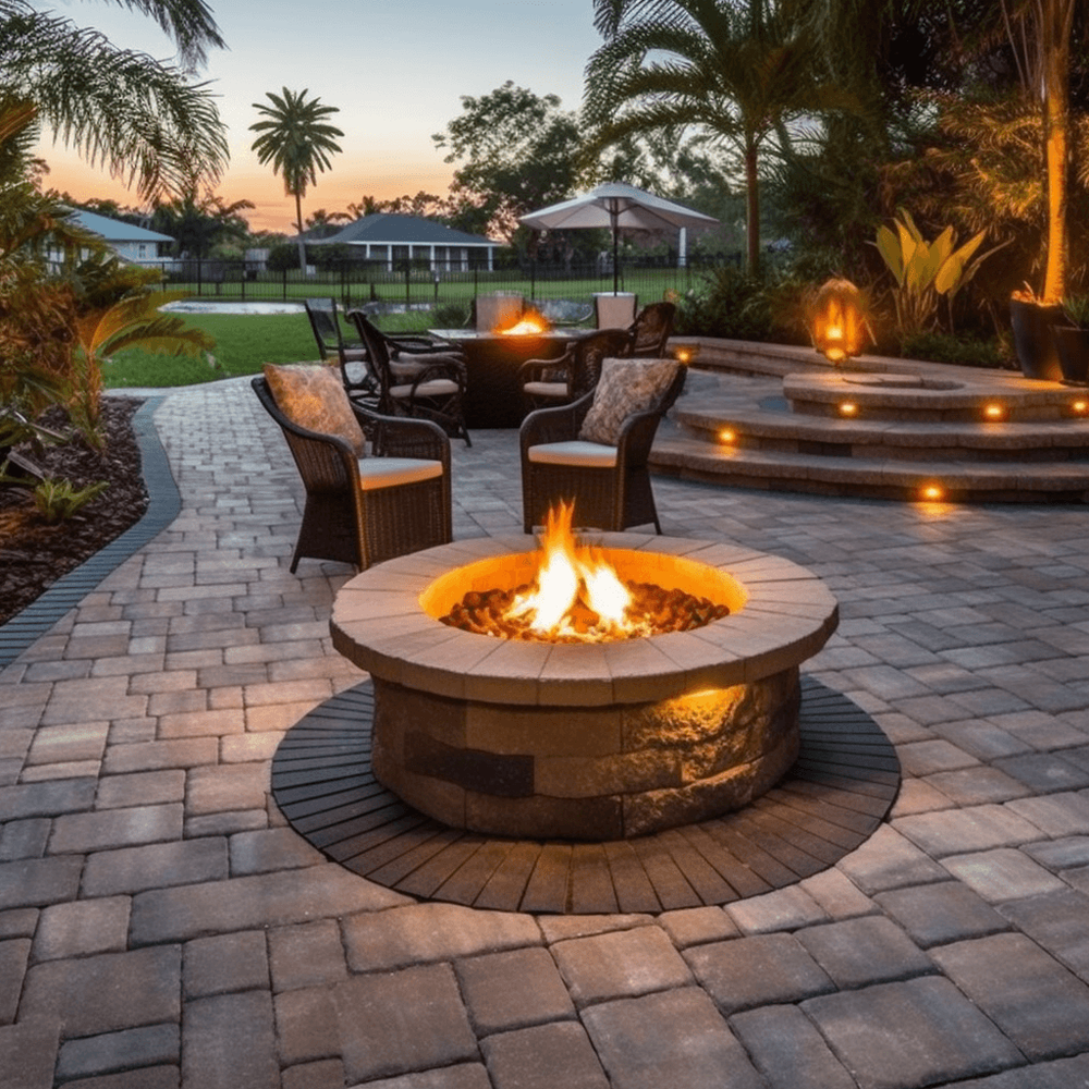 how to build fire pit with pavers