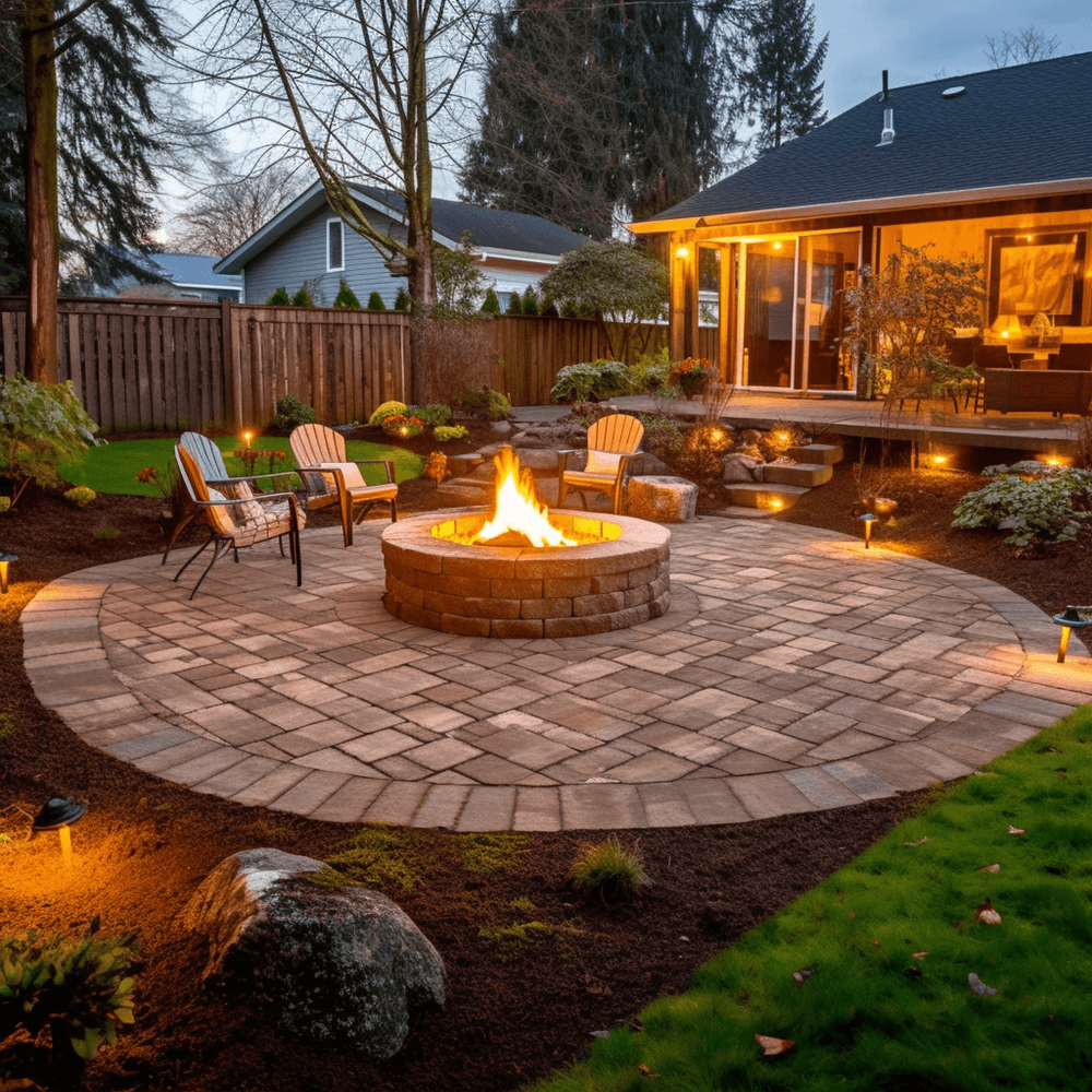 backyard paver fire pit