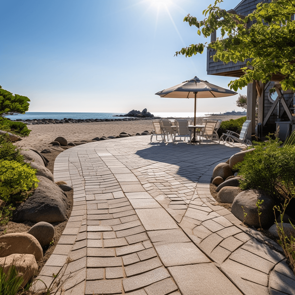 pavers on sand